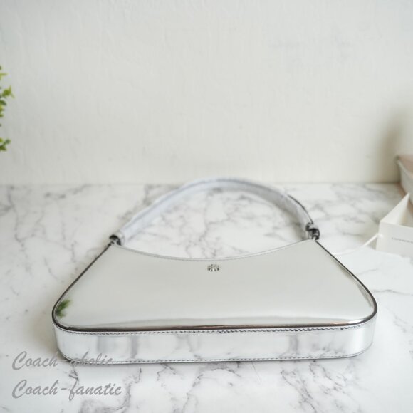 NWT Tory Burch Emerson Shoulder Bag in Silver - Picture 6 of 9